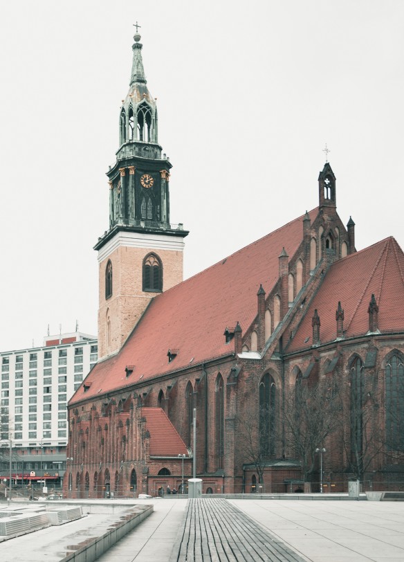 Die Marienkirche in Lübeck – die Börse ist gleich daneben