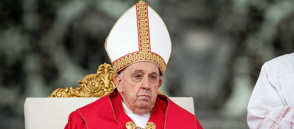 Papst Franziskus am Palmsonntag 2025 Foto kna